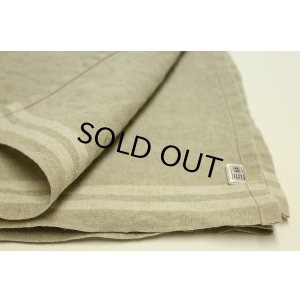 画像: リネンキッチンタオル ダブルライン白 HD